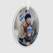 写真がクリスマスメリーを飾る オーナメント (正面)