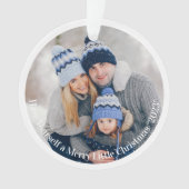 写真がクリスマスメリーを飾る オーナメント (正面)