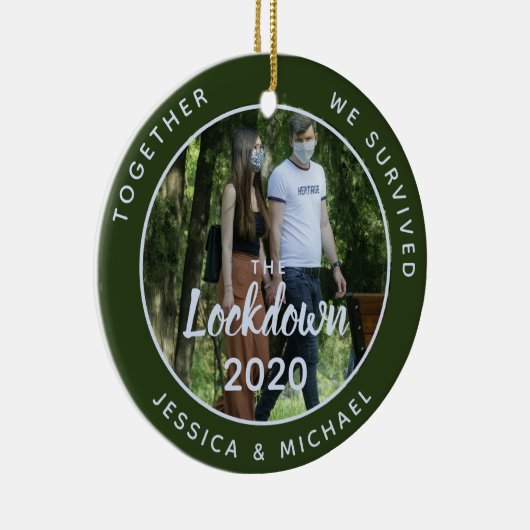 写真が一緒に生き延びロックダウン2020検疫 セラミックオーナメント (右)
