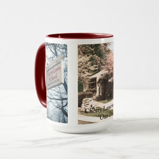 写真が付いているさくらんぼの芝生の学校のマグ マグカップ (正面左)