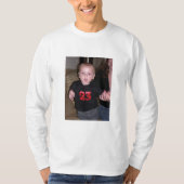 写真が付いているカスタムな人の長袖のTシャツ Tシャツ (正面)