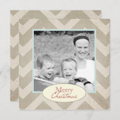 写真が付いているシェブロンのクリスマスカード シーズンカード (正面/裏面)