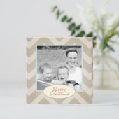 写真が付いているシェブロンのクリスマスカード シーズンカード (スタンド正面)