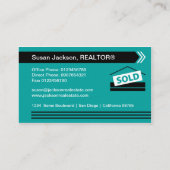 写真が付いている不動産の名刺 名刺 (裏面)