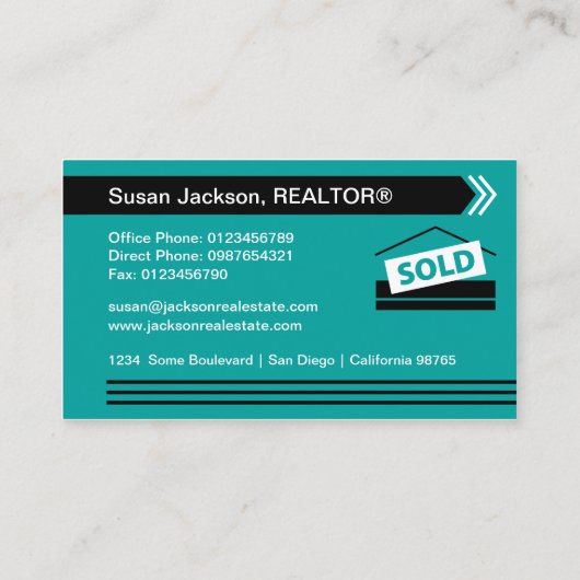 写真が付いている不動産の名刺 名刺 (裏面)