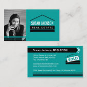 写真が付いている不動産の名刺 名刺 (正面/裏面)