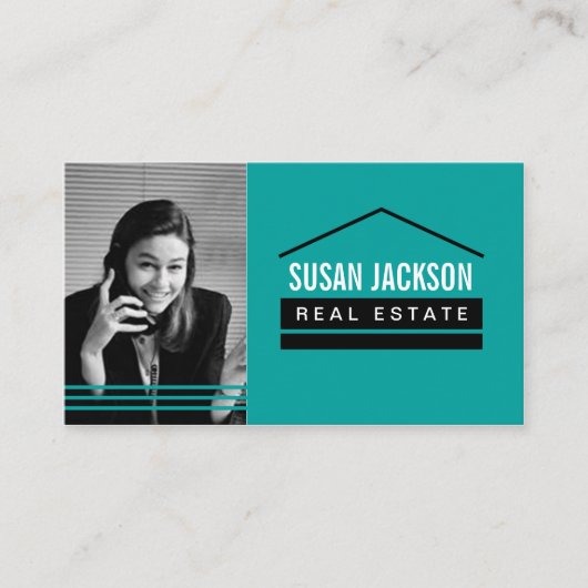 写真が付いている不動産の名刺 名刺 (正面)