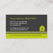 写真が付いている不動産の名刺 名刺 (裏面)