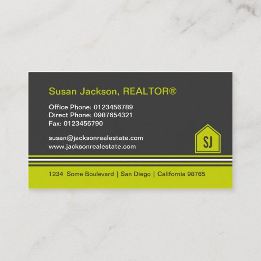 写真が付いている不動産の名刺 名刺 (裏面)