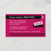 写真が付いている不動産の名刺 名刺 (裏面)