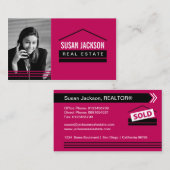 写真が付いている不動産の名刺 名刺 (正面/裏面)