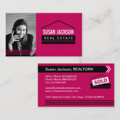 写真が付いている不動産の名刺 名刺 (正面/裏面)