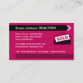 写真が付いている不動産の名刺 名刺 (裏面)