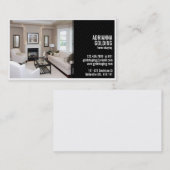 写真が付いている割れた足場-黒 名刺 (正面/裏面)