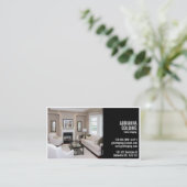 写真が付いている割れた足場-黒 名刺 (スタンド正面)