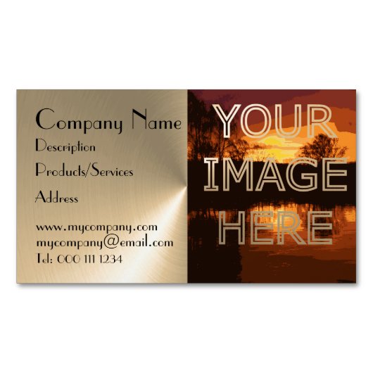 写真が付いている磁気名刺 マグネット名刺 (正面)