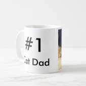 写真が付いている#1猫のパパのマグ コーヒーマグカップ (正面左)