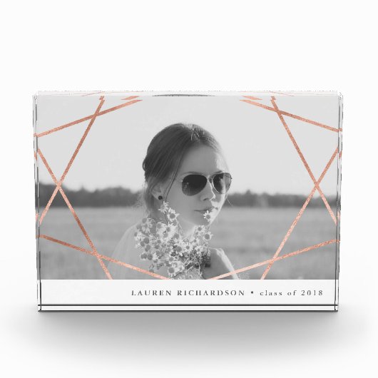 写真が付いているGeoの卒業生|のフェイクな銅 フォトブロック (正面)