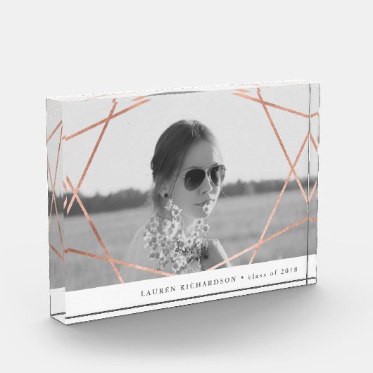 写真が付いているGeoの卒業生|のフェイクな銅 フォトブロック (左)