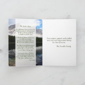 写真が付いているmountain湖場面記念カード カード (内部)