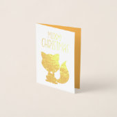 写真が入ったクリスマスフォックス 箔カード (正面)