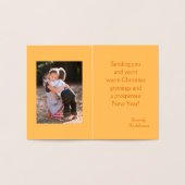 写真が入ったクリスマスフォックス 箔カード (内部)