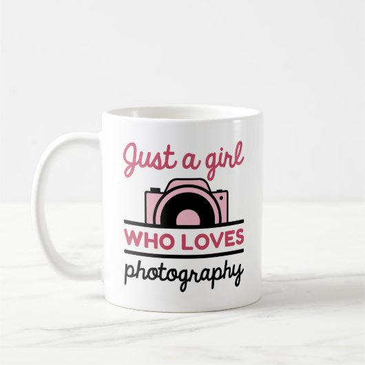写真が大好きな女の子 コーヒーマグカップ (左)