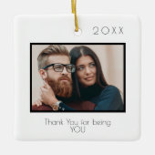 写真が好感謝していきな夫妻 セラミックオーナメント (正面)