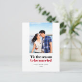 写真が撮れる季節結婚したこの日付を保存 ポストカード (スタンド正面)