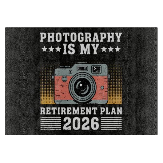 写真が私の退職後の楽しみ 2026 カッティングボード (正面)
