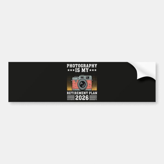 写真が私の退職後の楽しみ 2026 バンパーステッカー (正面)