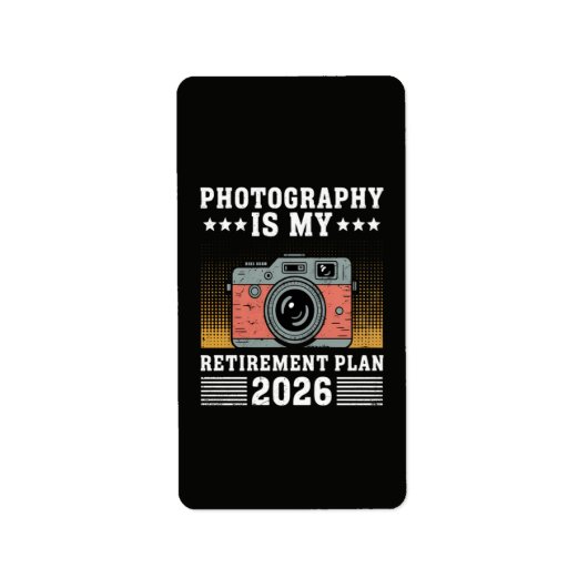 写真が私の退職後の楽しみ 2026 ラベル (正面)