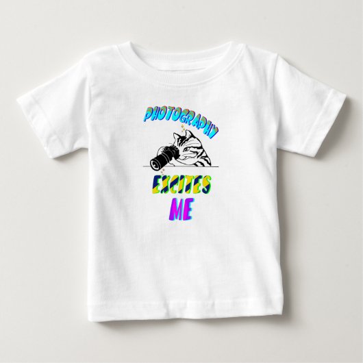 写真が私をワクワクさせる ベビーTシャツ (正面)