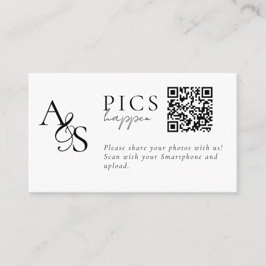 写真が起こる!写真、QRコード結婚、 エンクロージャーカード (正面)