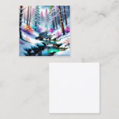 写真きらめくの雪がとても美しい! スクエア名刺 (正面/裏面)