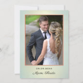 写真きらめくフラミ結婚ンゴサンキューカード セーブザデート (裏面)