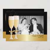 写真きらめく50周年記念結婚パーティー 招待状 (正面/裏面)