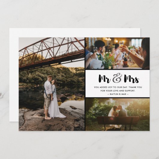 写真さん及びミセス・結婚ありがとう サンキューカード (正面/裏面)