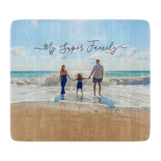 写真すごい切り盤ギフトと文字 カッティングボード (正面)