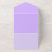 写真すべて1つの薄紫結婚式招待状QRコード オールインワン招待状 (外側)