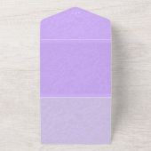 写真すべて1つの薄紫結婚式招待状QRコード オールインワン招待状 (外側)