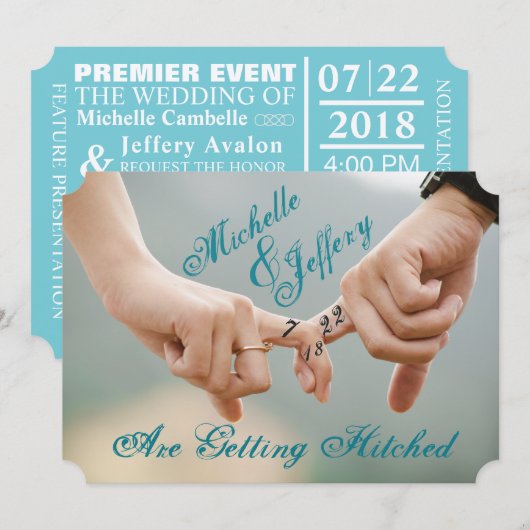 写真でおめでとうの案内 招待状 (正面/裏面)