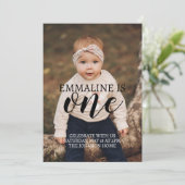 写真でお知らせするファーストバースデー ダウンロード 招待状 (スタンド正面)