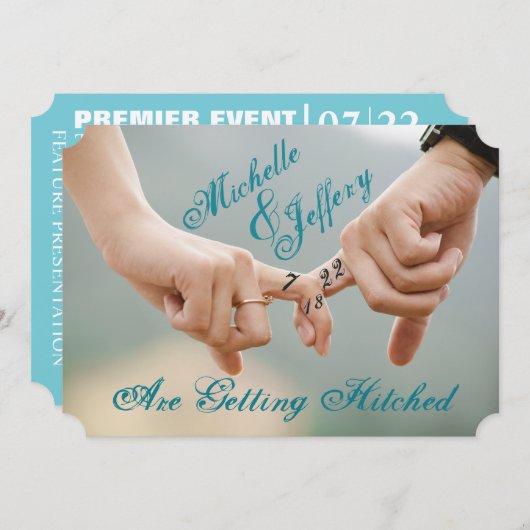 写真でお知らせする結婚式招待状 招待状 (正面/裏面)