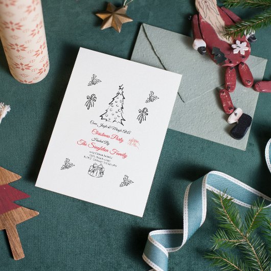 写真ではないお洒落クリスマス セーブザデート