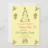 写真ではないお洒落クリスマス 招待状 (正面)