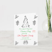 写真ではないお洒落クリスマス 招待状 (正面)