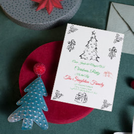 写真ではないお洒落クリスマス 招待状