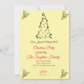 写真ではないお洒落クリスマス 招待状 (正面)