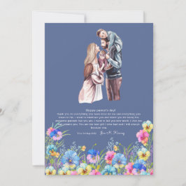 写真でハッピーペアレンツデイ テンプレート フラット ホリデー カード